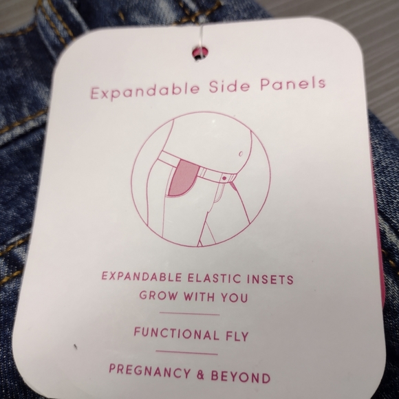 Isabel Maternity Shorts Womens Size 10 Midi Expandable Stretch Side  Panels NEW - Picture 9 of 12